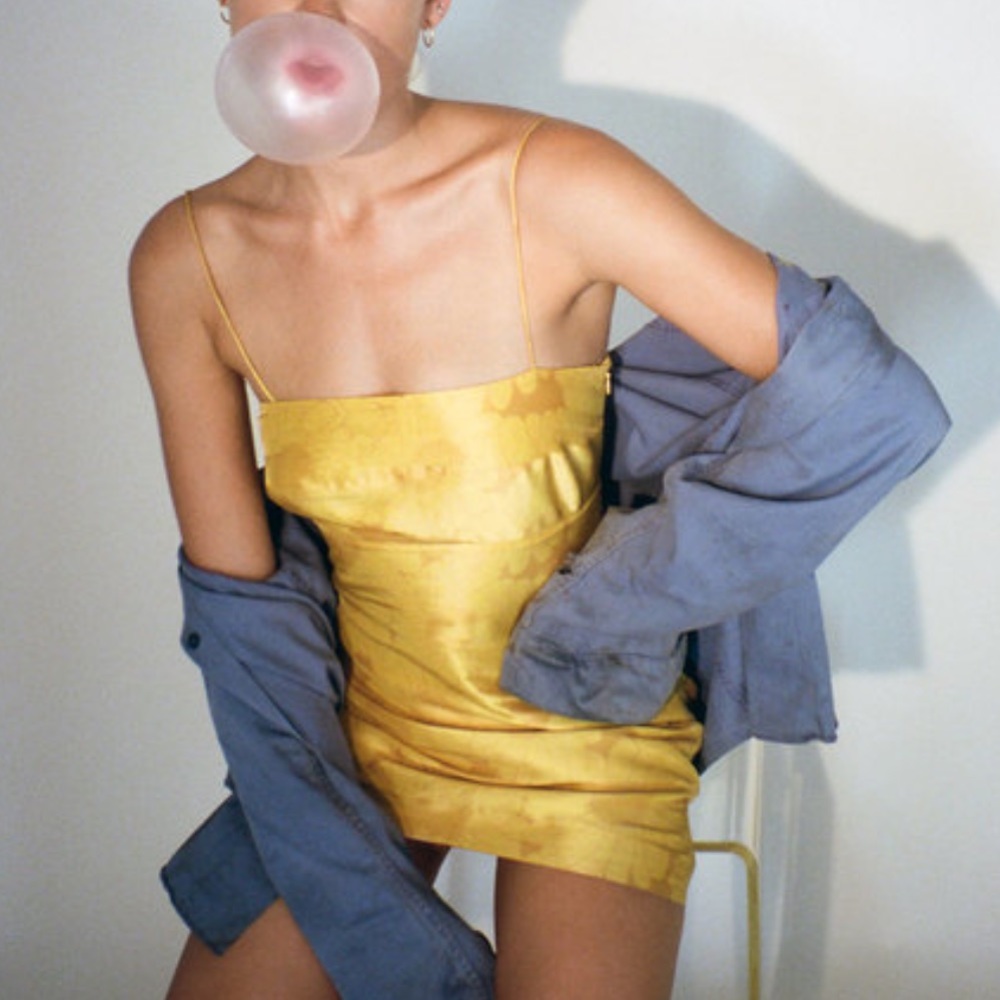 REALISATION Christy Silk Dress in Sunflower S